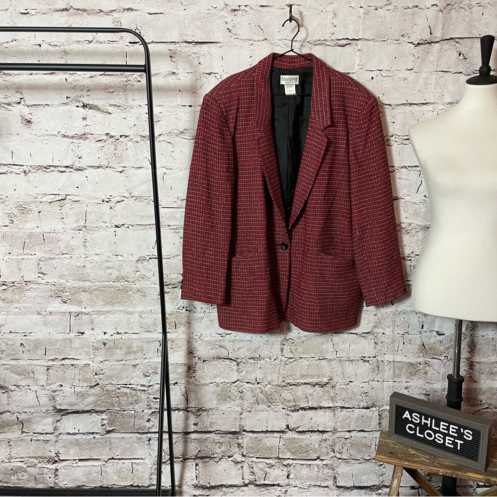 Vintage VTG Private Concepts Women’s Plus Size Wool Blend Oversized Blazer